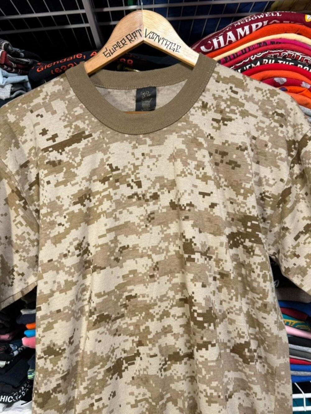 Vintage digital camo t shirt single stitch USA made
